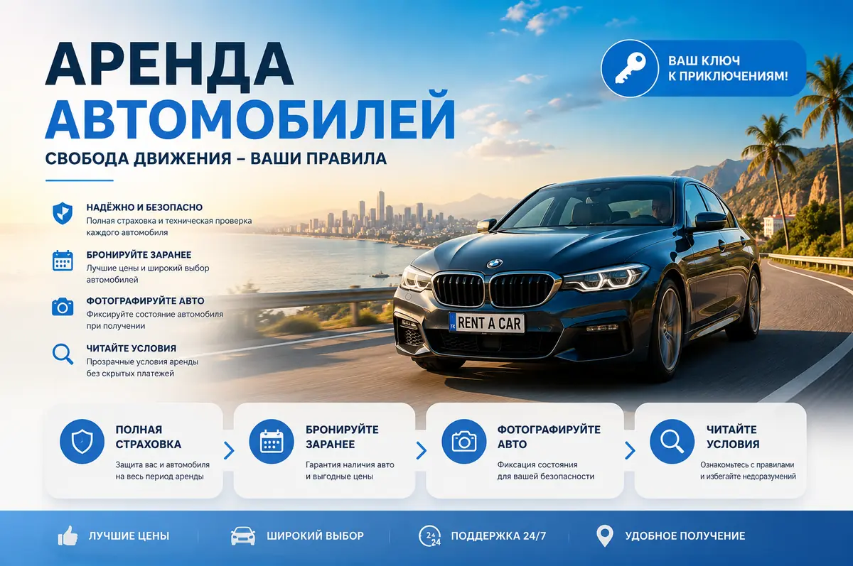 Аренда автомобилей — без скрытых комиссий